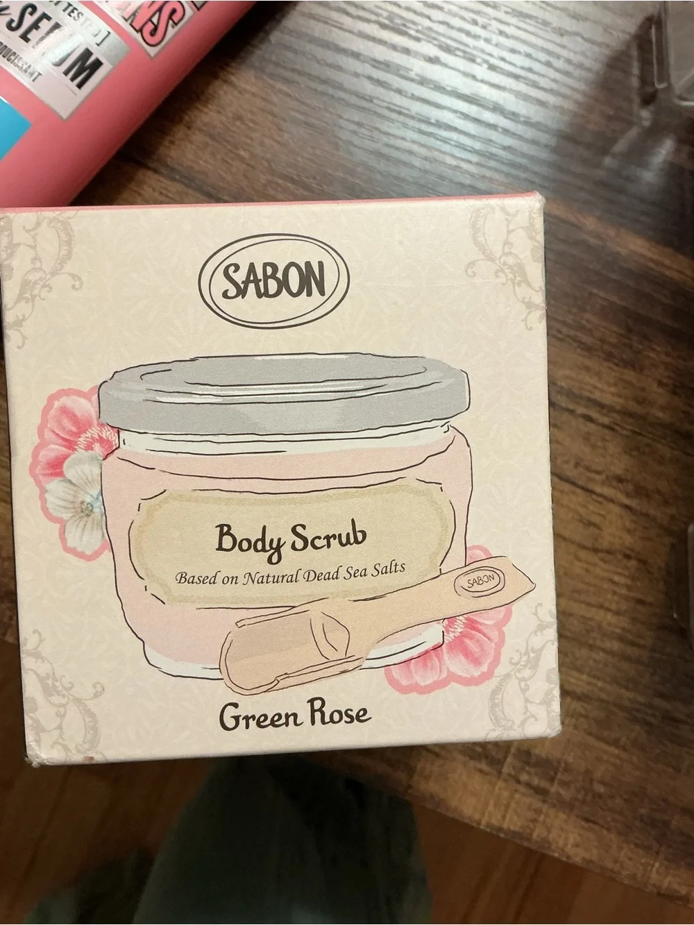 Green Rose Body Scrub - Pink